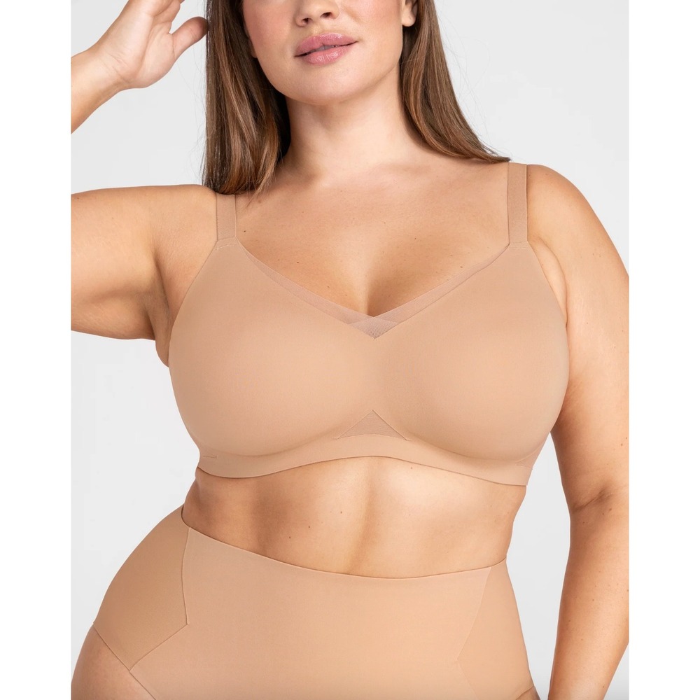 HONEYLOVE CrossOver Wireless Bra in Sand